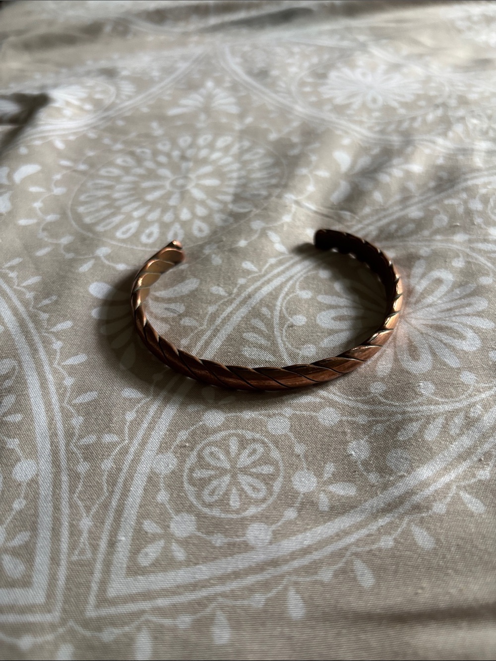 Braided Copper Cuff Bracelet - Open Bangle